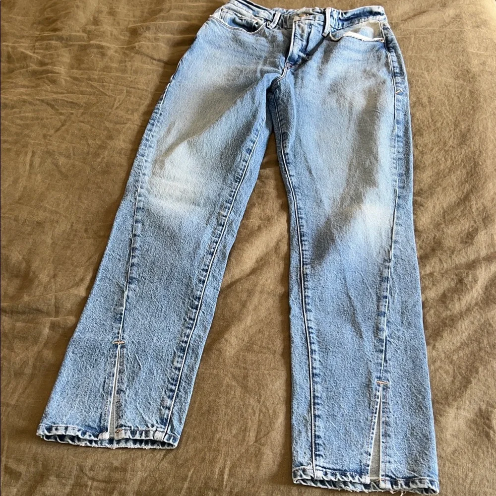 Good American Light Blue Straight Leg Jeans - Picture 3 of 5